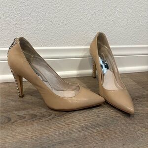 Michael Kors Beige High Heels with zipper style on back heel
